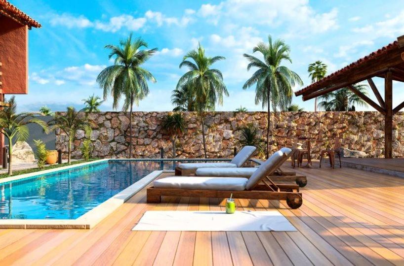 Casa Na Praia Com Piscina Luis Correia Bagian luar foto